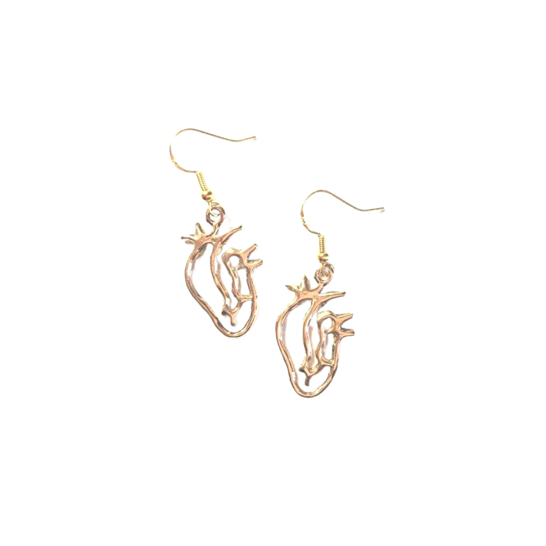 Human Heart Earrings