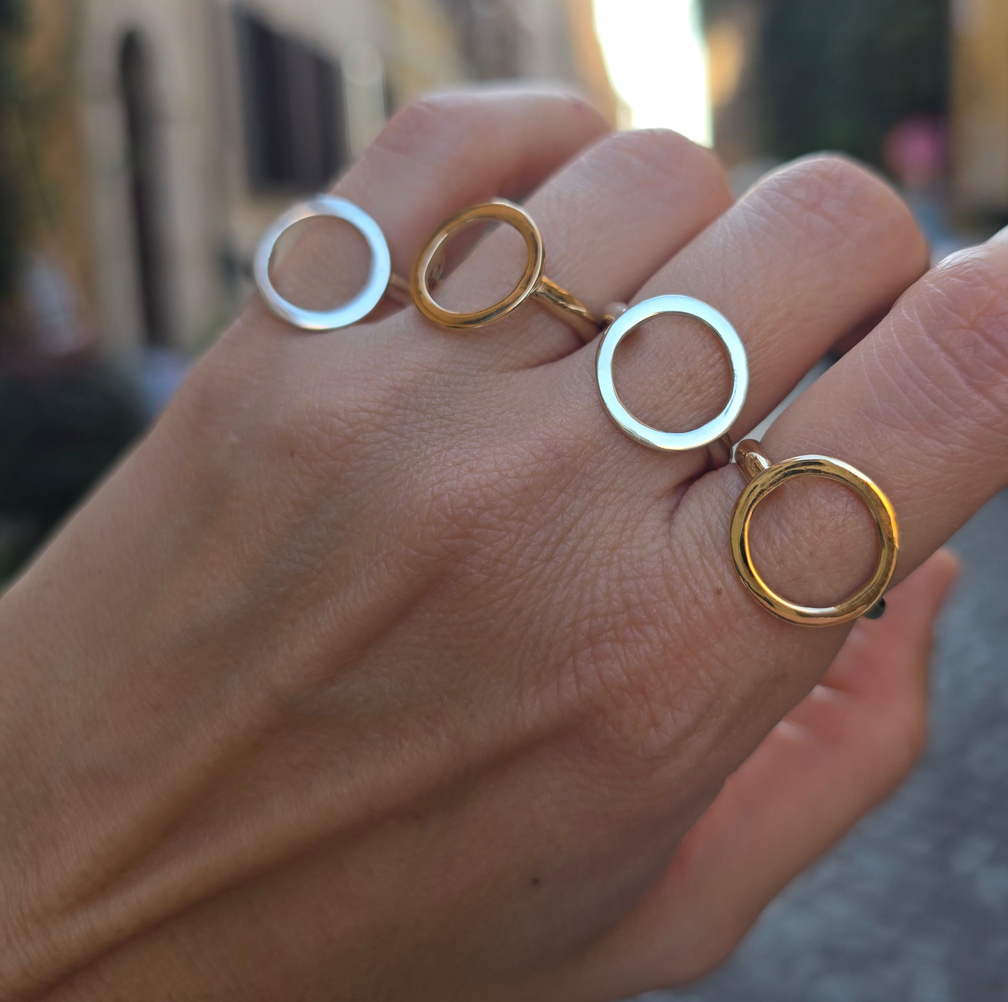 Olive round ring